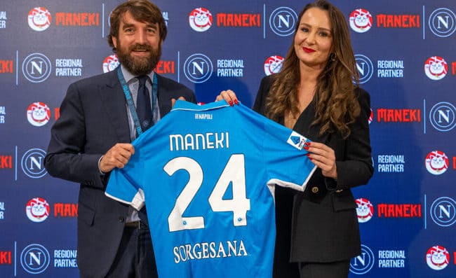 Il Napoli annuncia la nuova partnership con Maneki